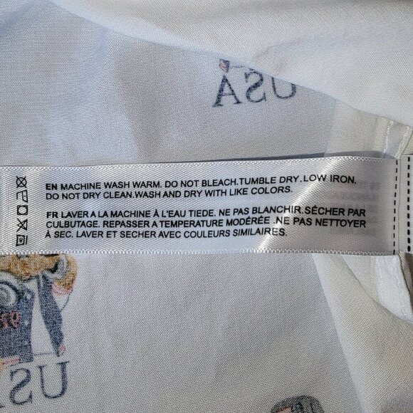 Denim & Flower Men’s USA Teddy Bear Short Sleeve Button Down Size Large & XL NWT - Picture 12 of 14